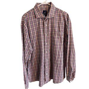 Johnnie-O Multicolor Checkered Long Sleeve Classic Fit Casual Button-Down Shirt